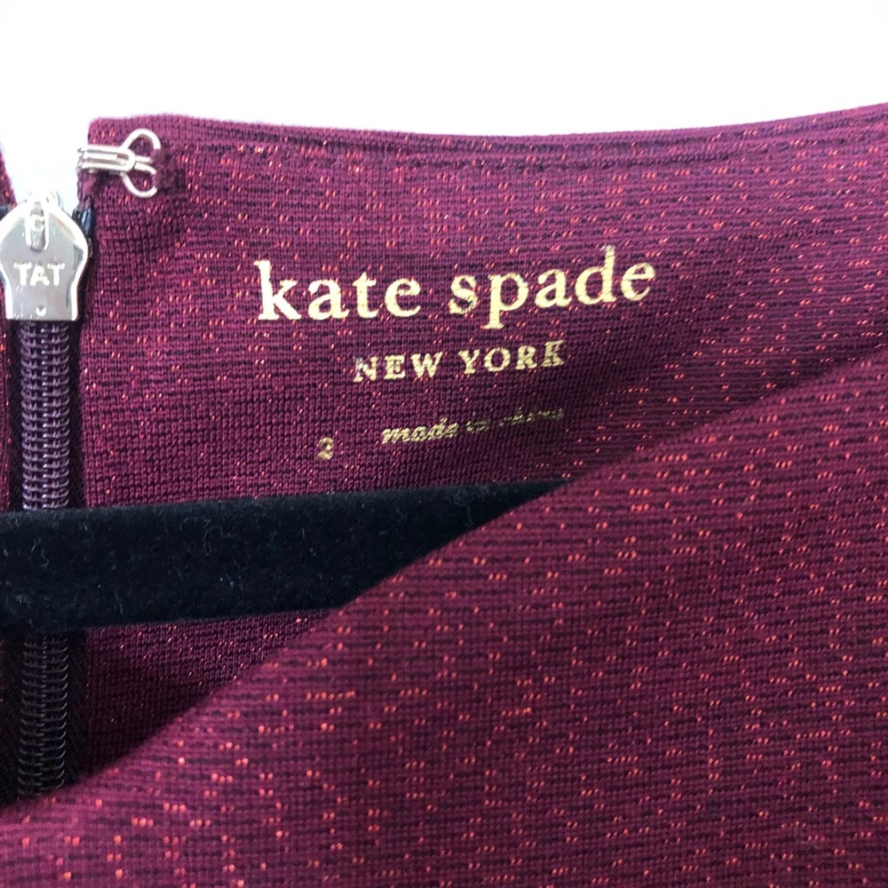 Kate spade sparkle ponte dress in mission fig
